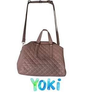 Yoki Pink Vegan Leather Handbag - Stylish and Chic Purse Large Roomy
